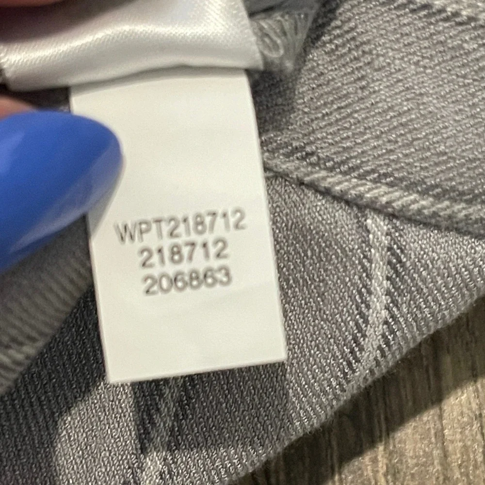 J.Jill Grey White Striped Linen Blend Wide Leg Crop Pants 16 Petite WPT218712